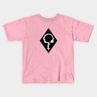 Feminine Symbol on black diamond Kids T-Shirt